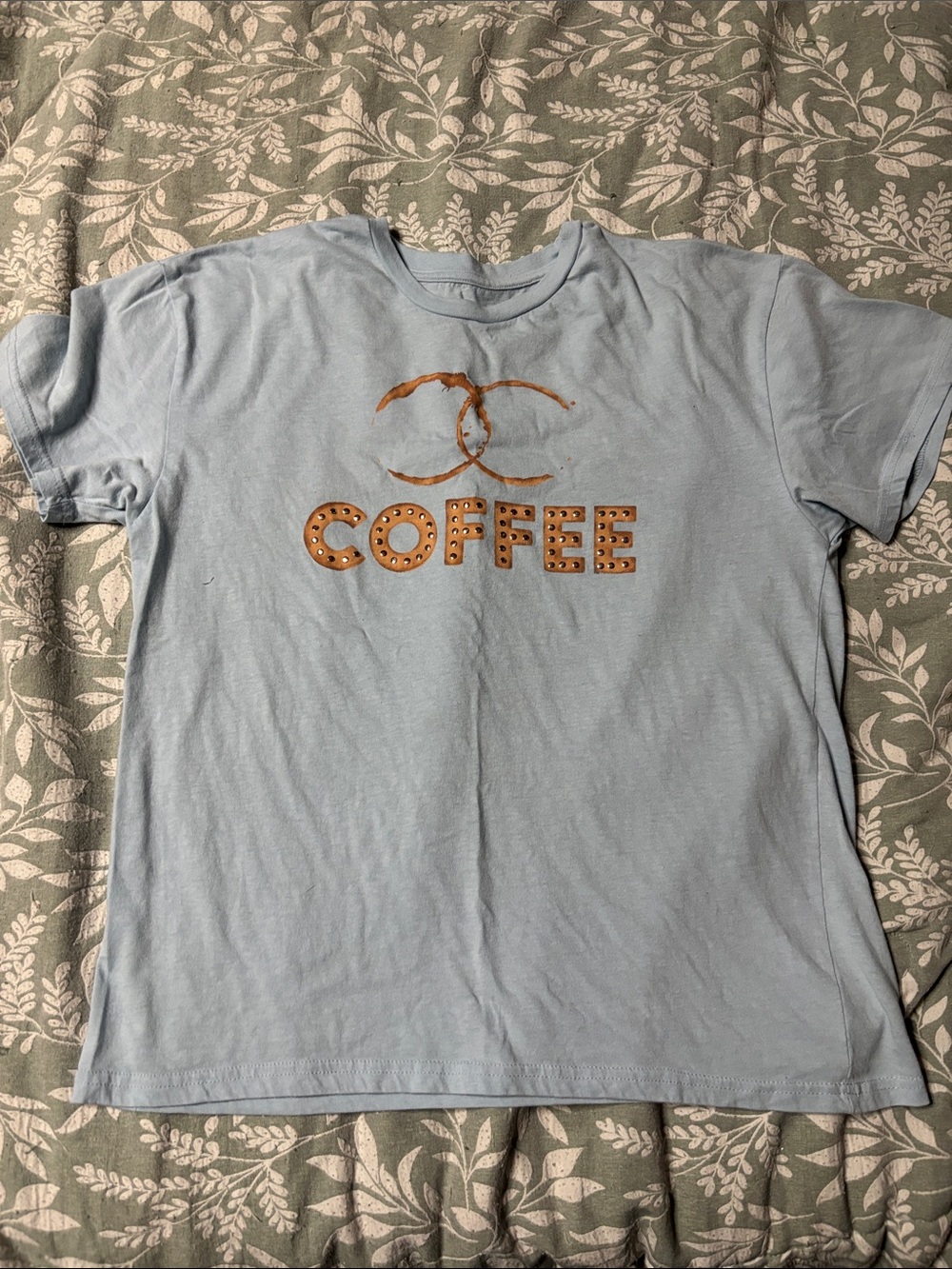 Light Blue 'COFFEE' Graphic Tee